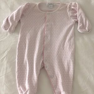 Kissy Kissy Baby Girls Footed Pajamas, Pink Whales size 0-3m